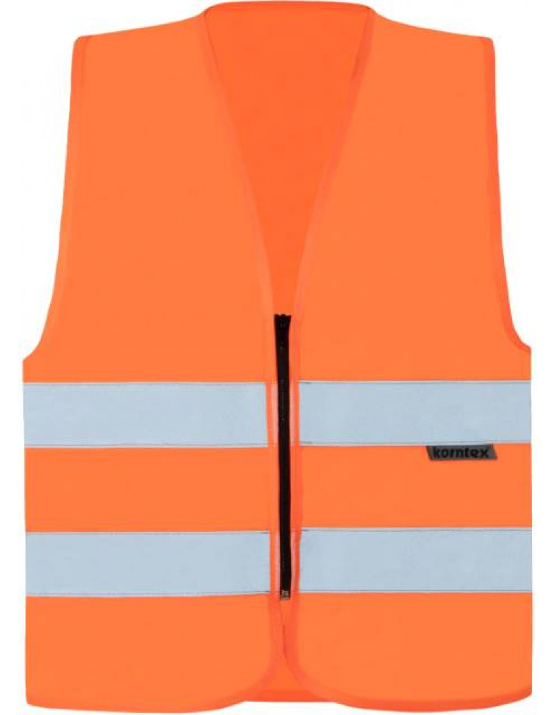 Vestă de lucru cu fermoar și elemente reflectorizante